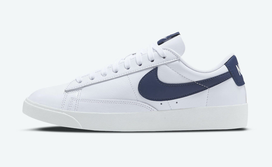 Nike Blazer Low White Midnight Navy AV9370-119 Release Date - SBD