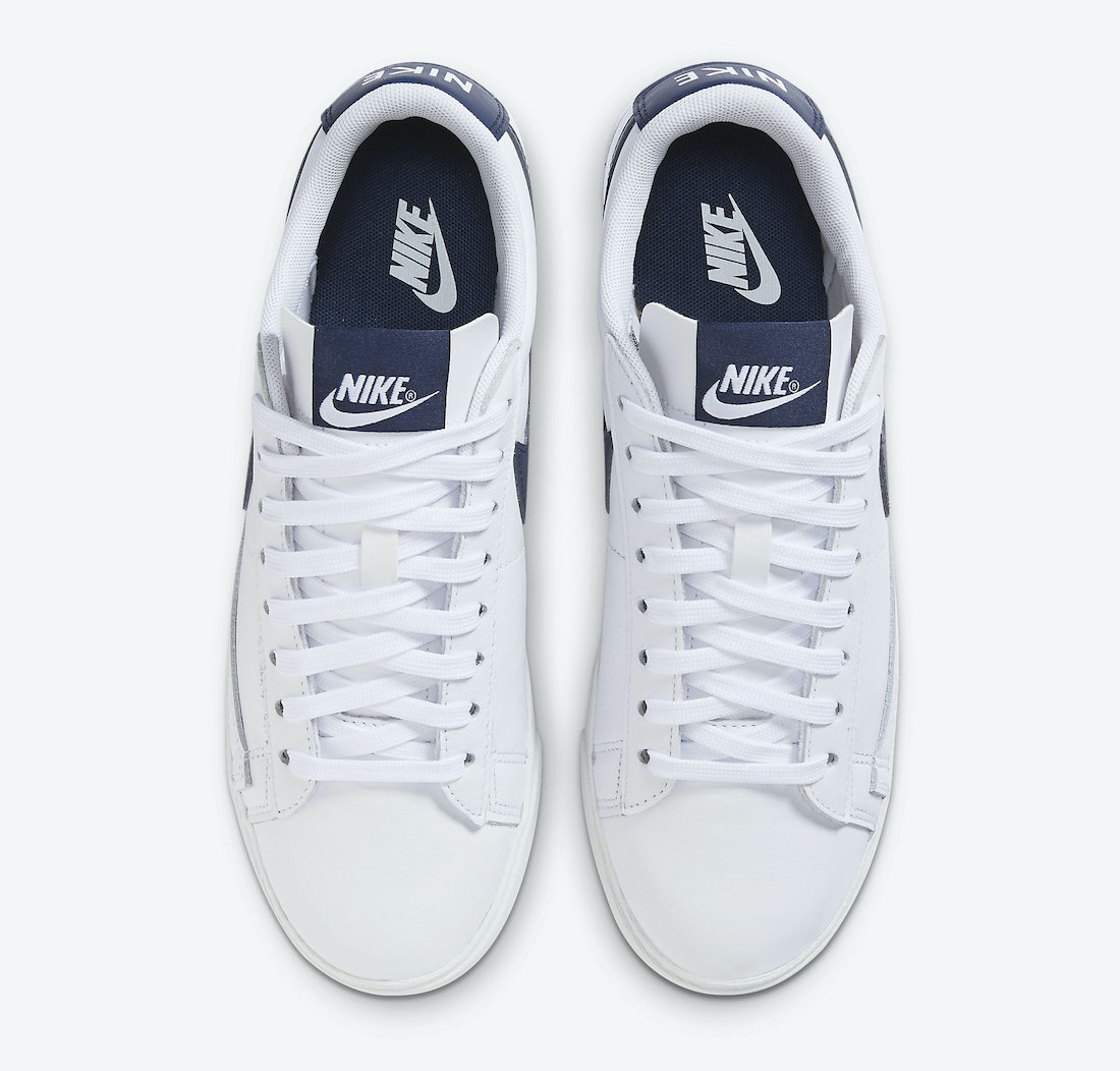 Nike Blazer Low White Midnight Navy AV9370-119 Release Date