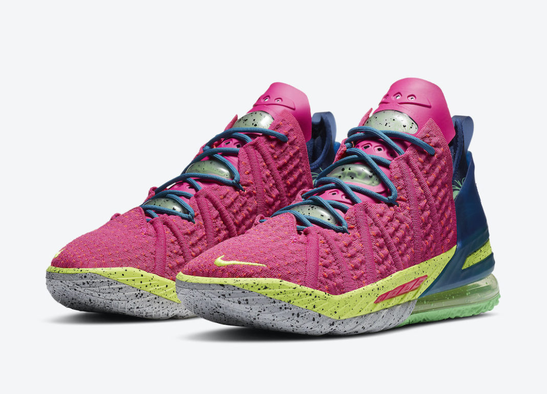  Nike  LeBron  18  Los Angeles By Night Pink Prime Multicolor 