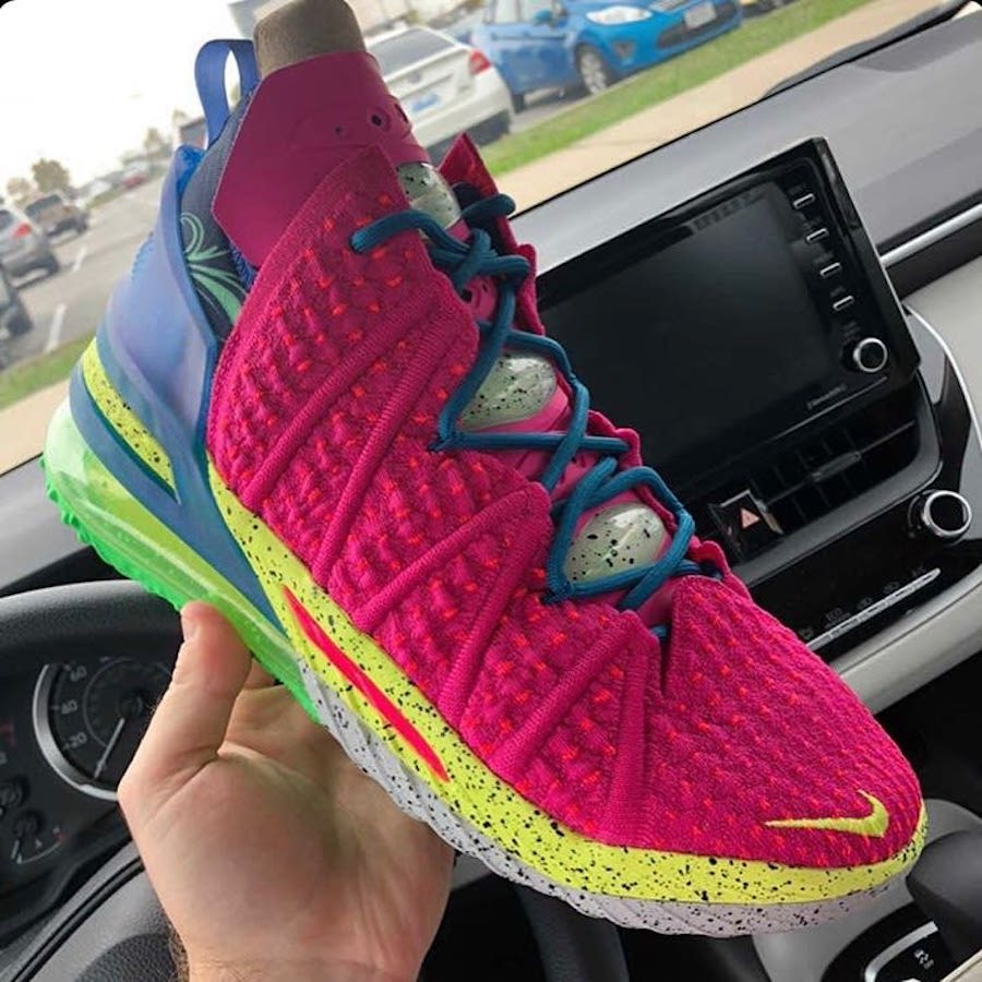 Nike LeBron 18 Los Angeles By Night Pink Prime Multicolor DB8148-600 Release Date