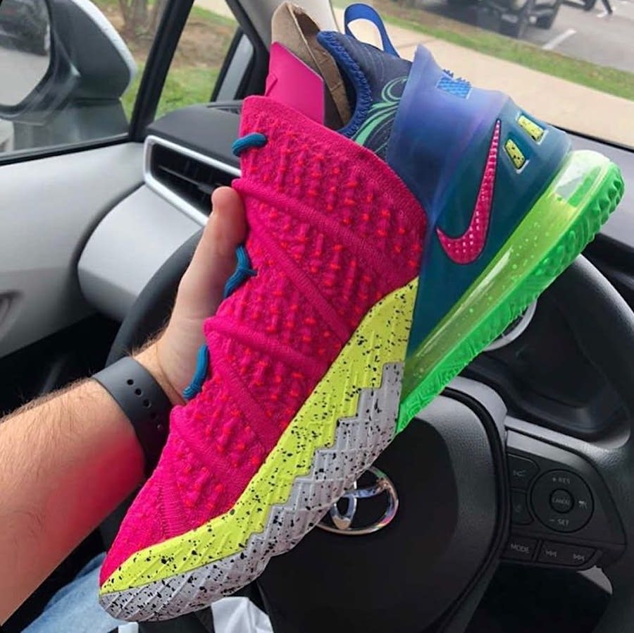 Nike LeBron 18 Los Angeles By Night Pink Prime Multicolor DB8148-600 Release Date