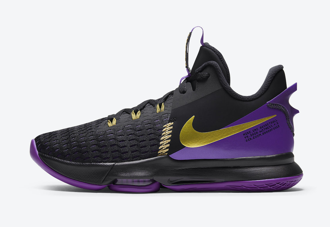 lebron james shoes purple and gold