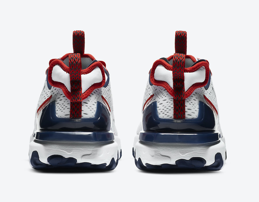 Nike React Vision White Navy Red CW7355-100 Release Date