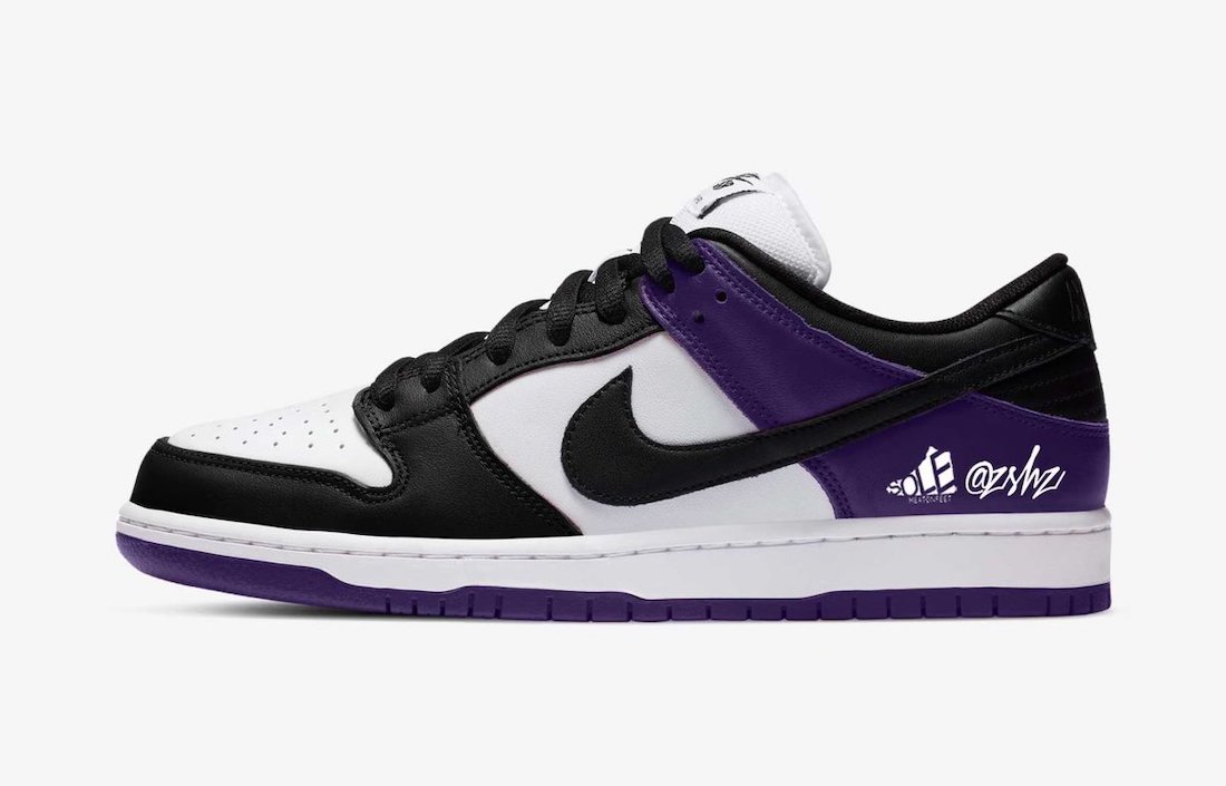 Nike SB Dunk Low Court Purple White Black BQ6817-500 Release Date