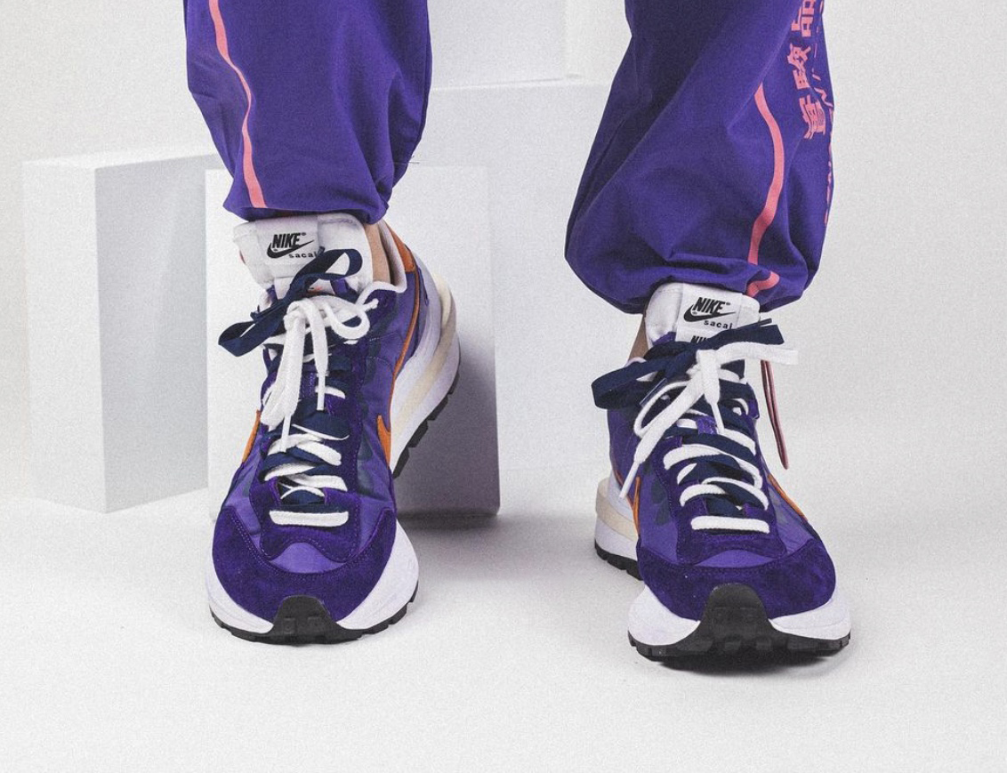 Sacai Nike VaporWaffle Dark Iris Campfire Orange Release Date On-Feet-2