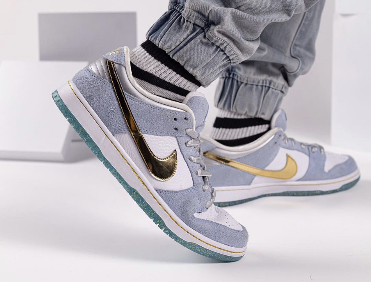 Sean Cliver x Nike SB Dunk Low DC9936-100 Release Date On-Feet