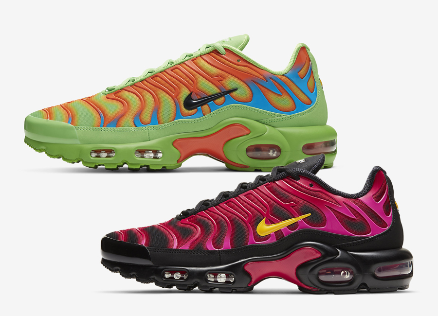 green and pink air max plus