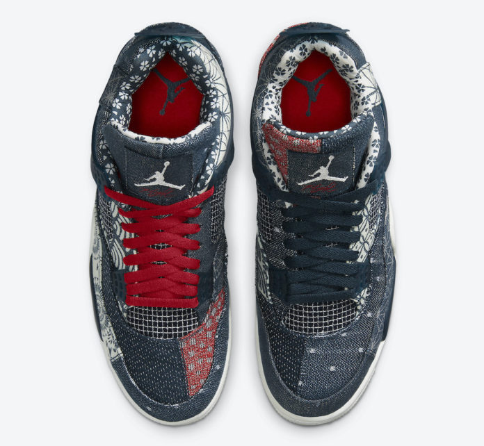 jordan 4 sashiko on feet