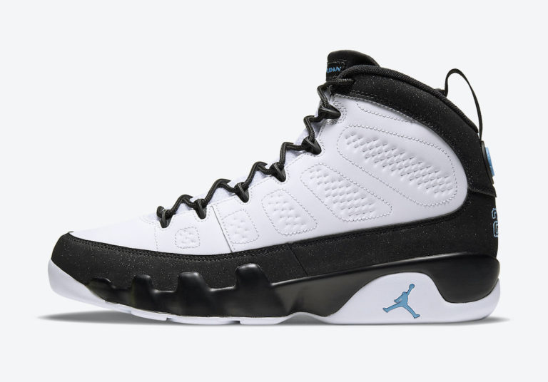 retro 9 white university blue black