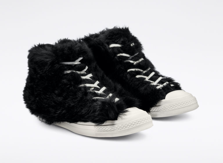 white fuzzy converse