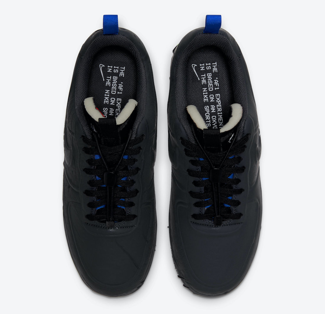 Nike Air Force 1 Experimental Black Anthracite Chile Red Hyper Royal CV1754-001 Release Date