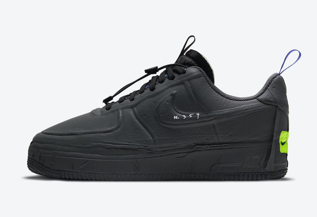 Nike Air Force 1 Experimental Black Anthracite Chile Red Hyper Royal CV1754-001 Release Date