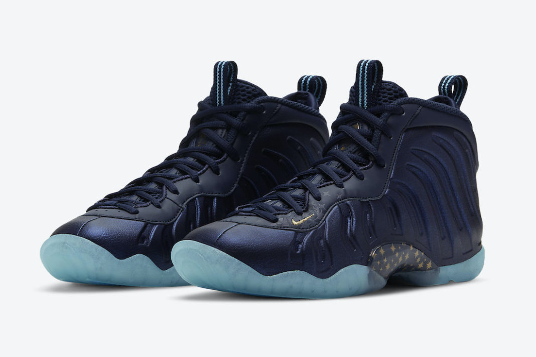nike little posite one black and blue