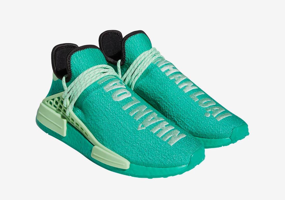 green pharrell williams adidas hu