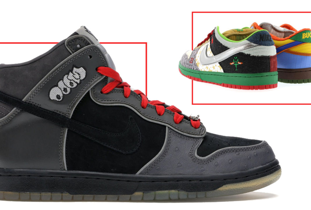 Image of one of the most coveted Nike SBs, the What The Dunk low.