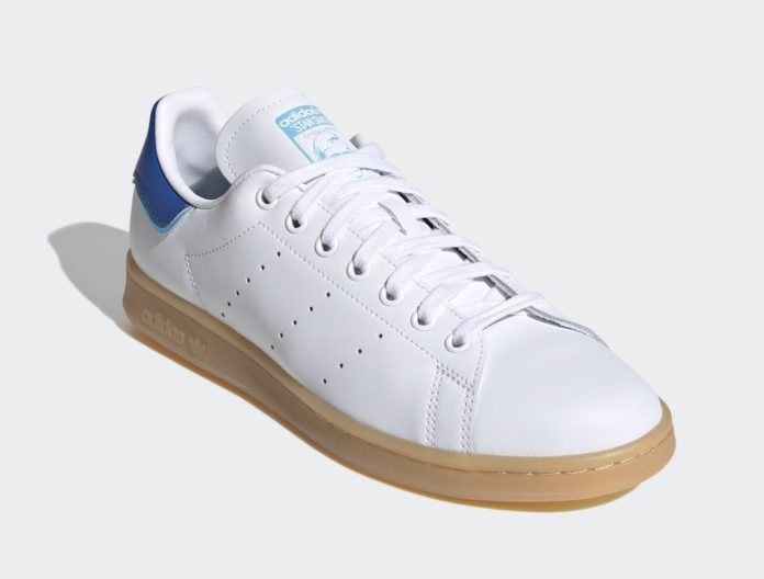 adidas Stan Smith With Blue Heels and Gum Soles | SBD