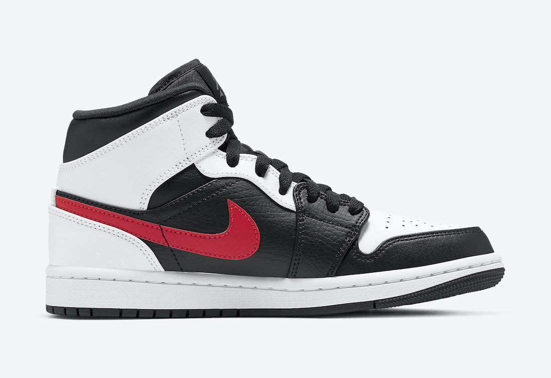 Air Jordan 1 Mid Black Chile Red White 554724-075 Release Date