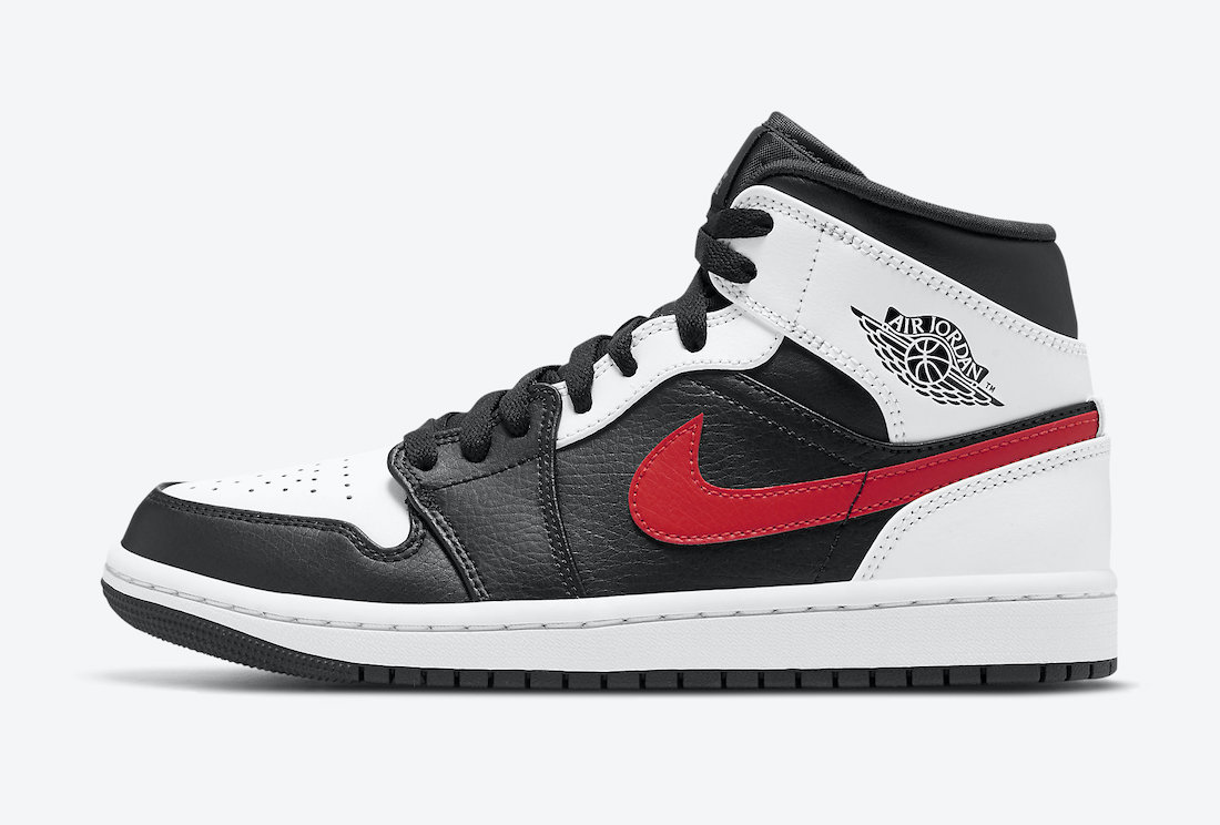 Air Jordan 1 Mid Black Chile Red White 554724-075 Release Date