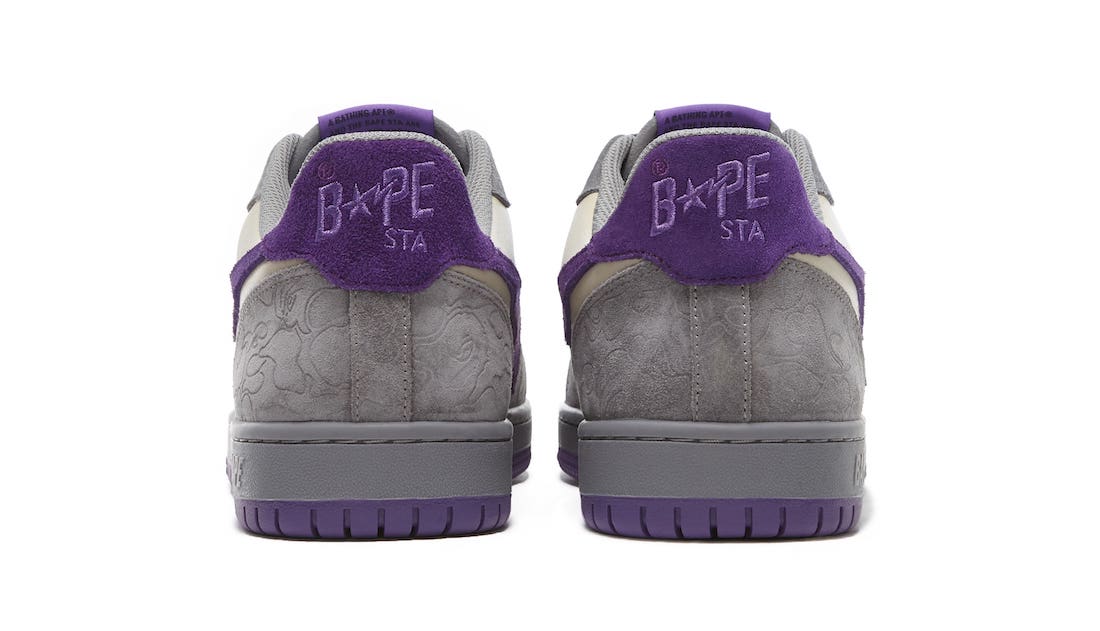 Bape Court Sta Suede Mist Grey Royal Purple Release Date
