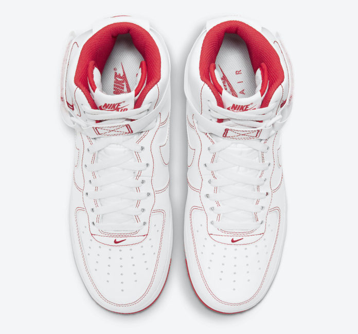 Nike Air Force 1 High White Red CV1753-100 Release Date - SBD