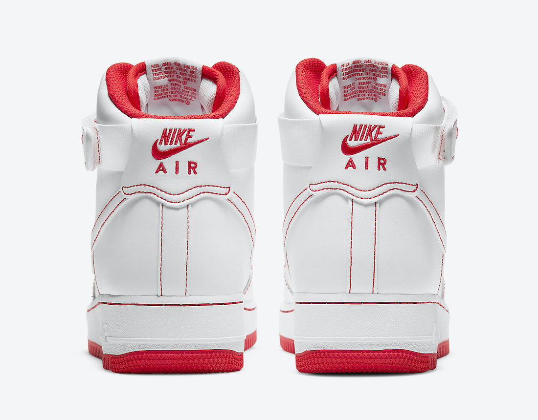 Nike Air Force 1 High White Red CV1753-100 Release Date