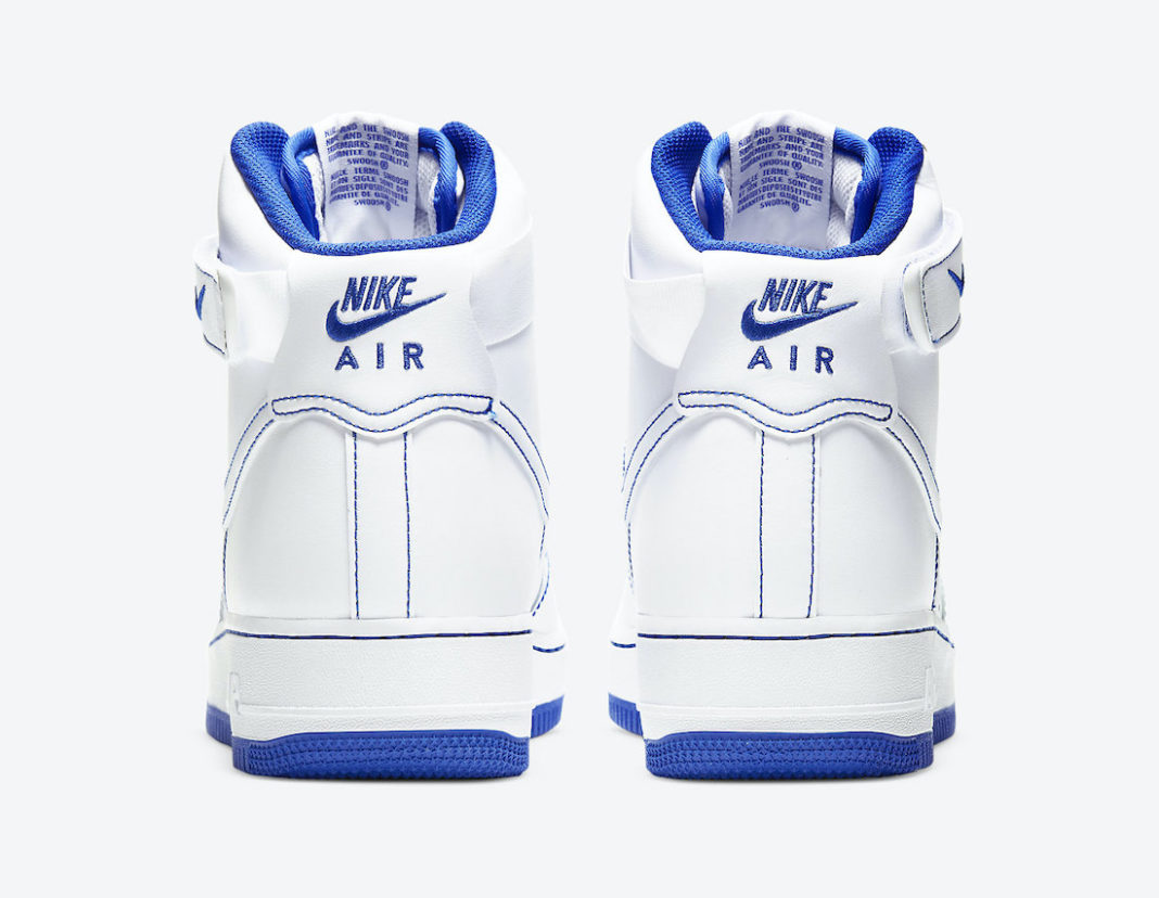 royal blue and white af1