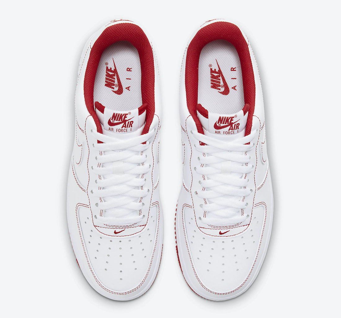 Nike Air Force 1 Low White University Red CV1724-100 Release Date