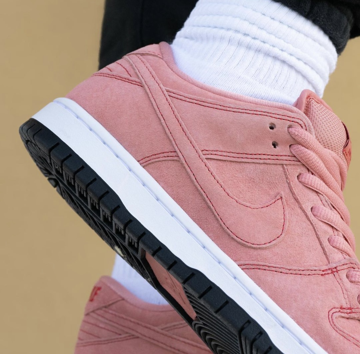 Nike SB Dunk Low Atomic Pink Pig CV1655-600 Release Date On-Feet