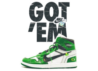 Oregon Ducks Off White Air Jordan-1 Mock Up