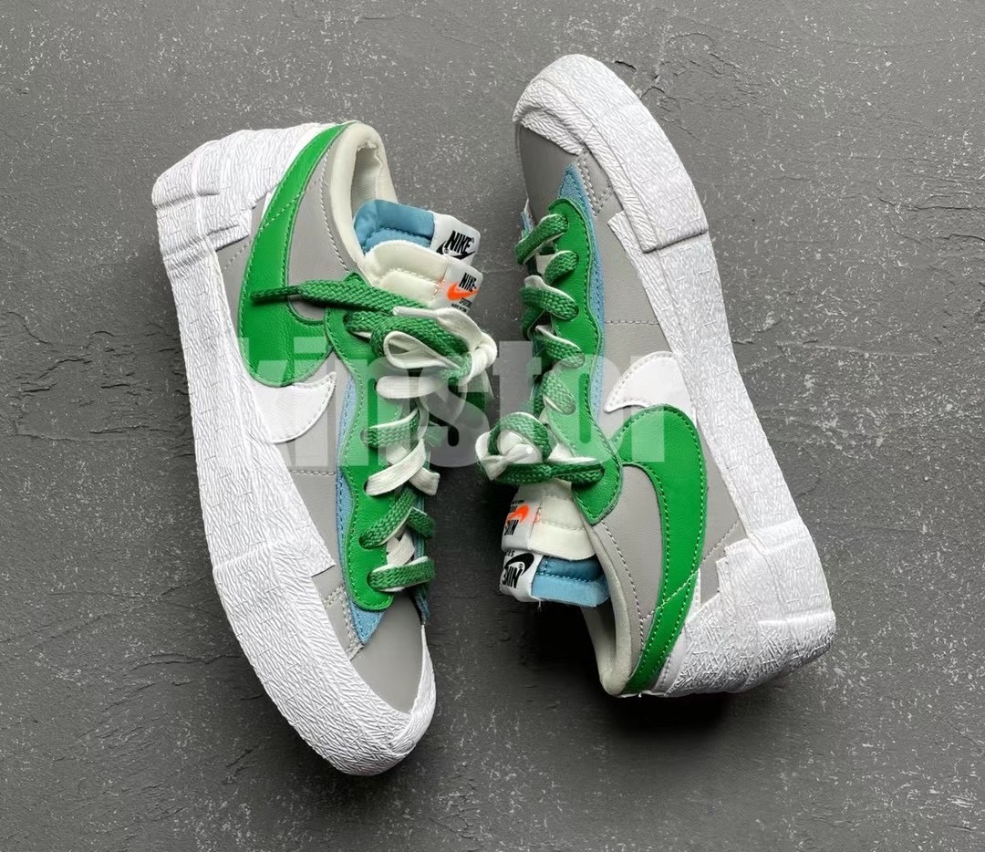 Sacai Nike Blazer Low Medium Grey Classic Green DD1877 001 Release Date 3