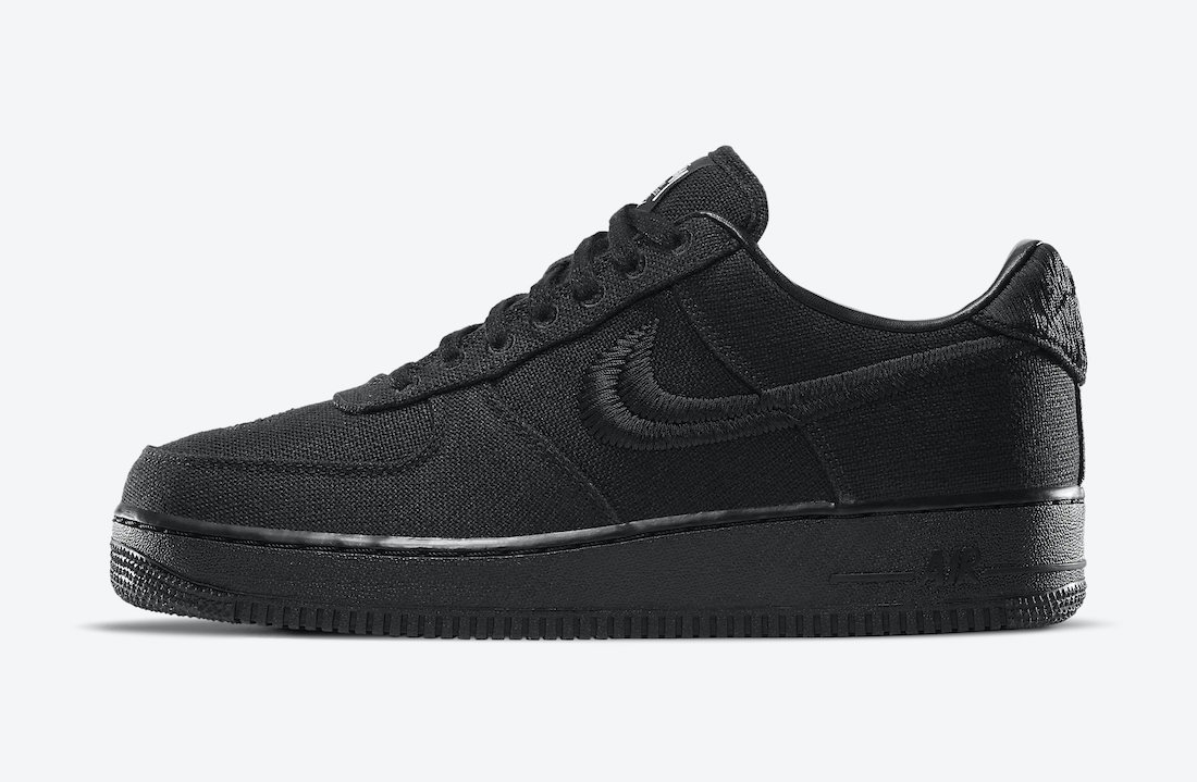 Stussy Nike Air Force 1 Black CZ9084-001 Release Date Price