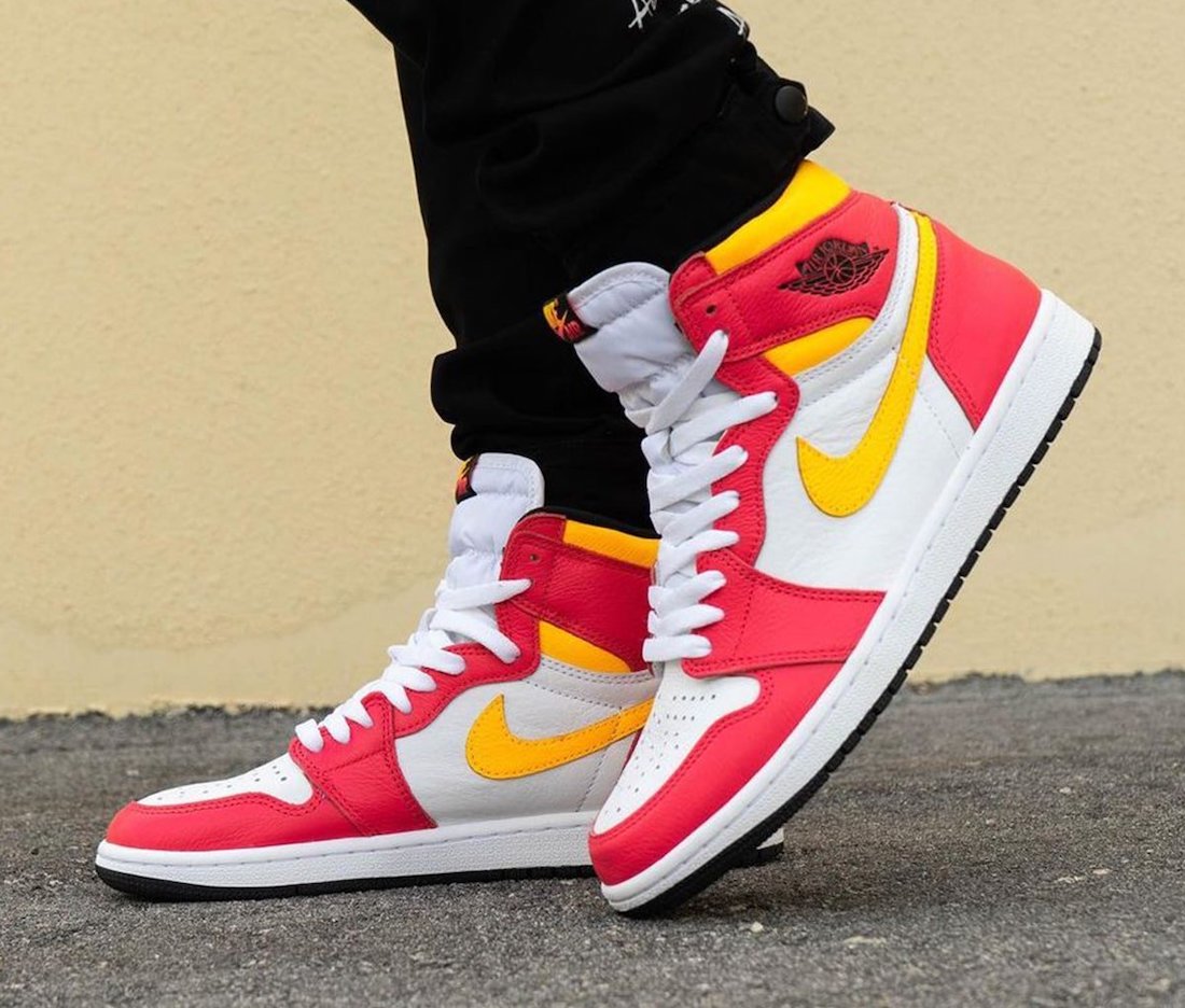 air jordan 1 red black white laser orange