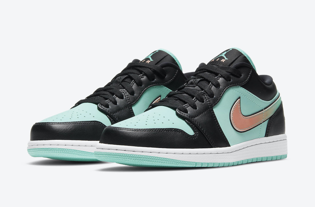 jordan 1 low turquoise and white