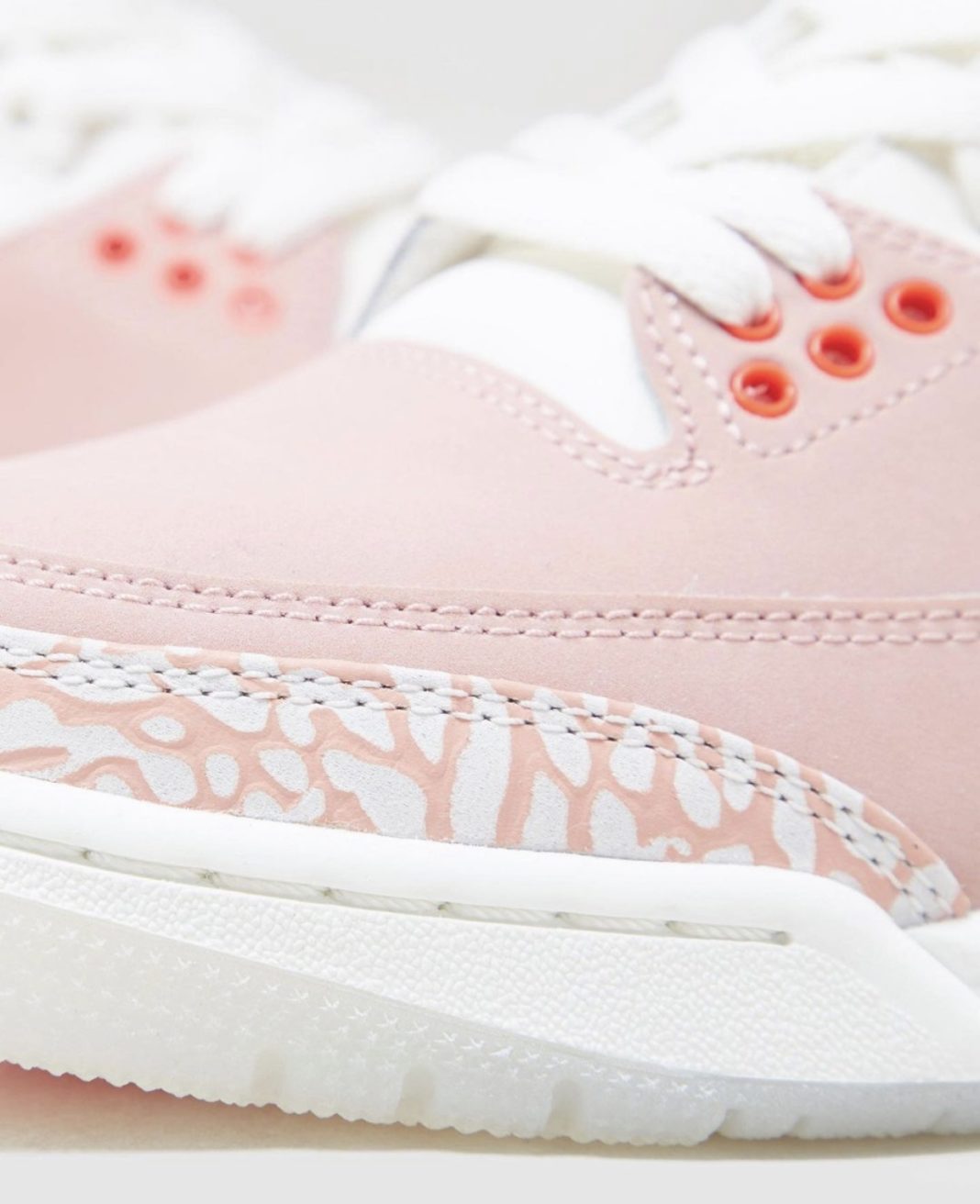 women's air jordan 3 retro sail crimson rust pink white