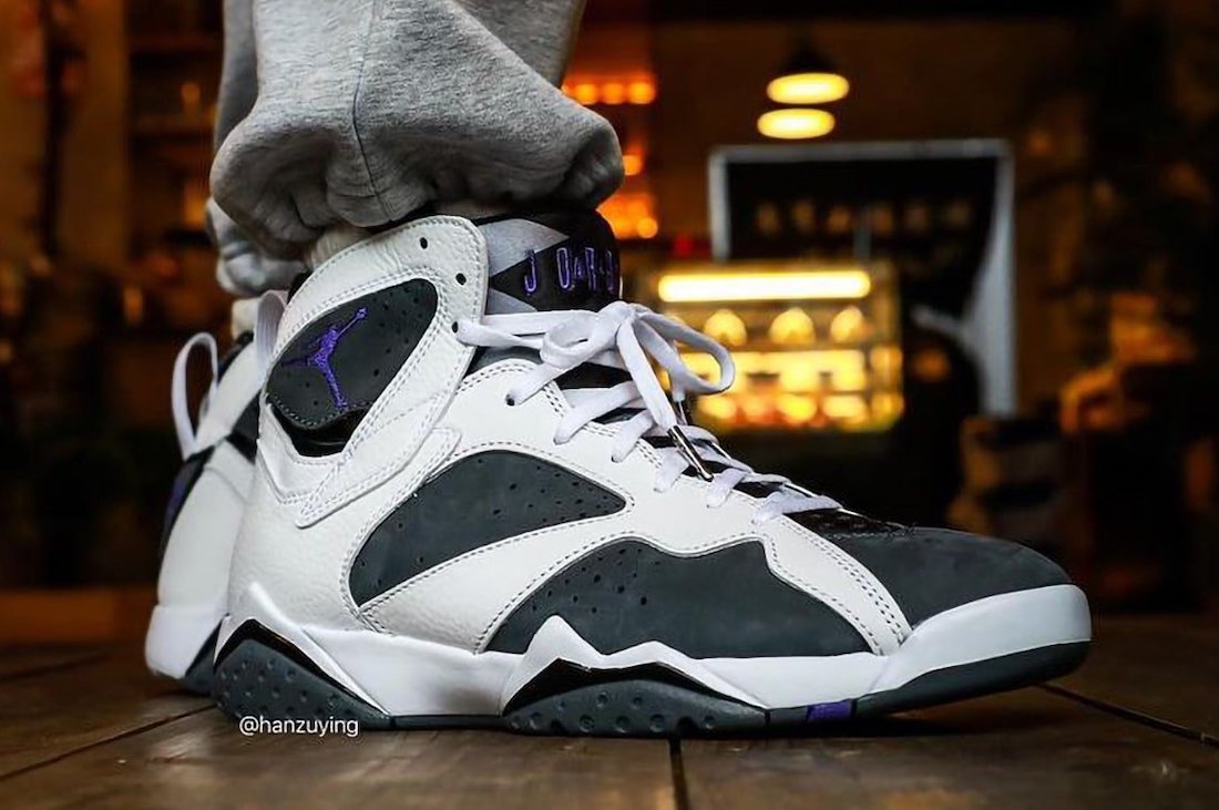 jordan 7 on feet