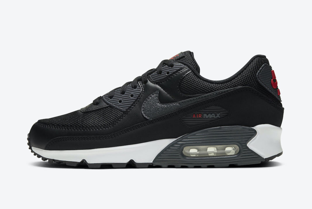 Nike Air Max 90 Black University Red DH4095-001 Release Date - SBD