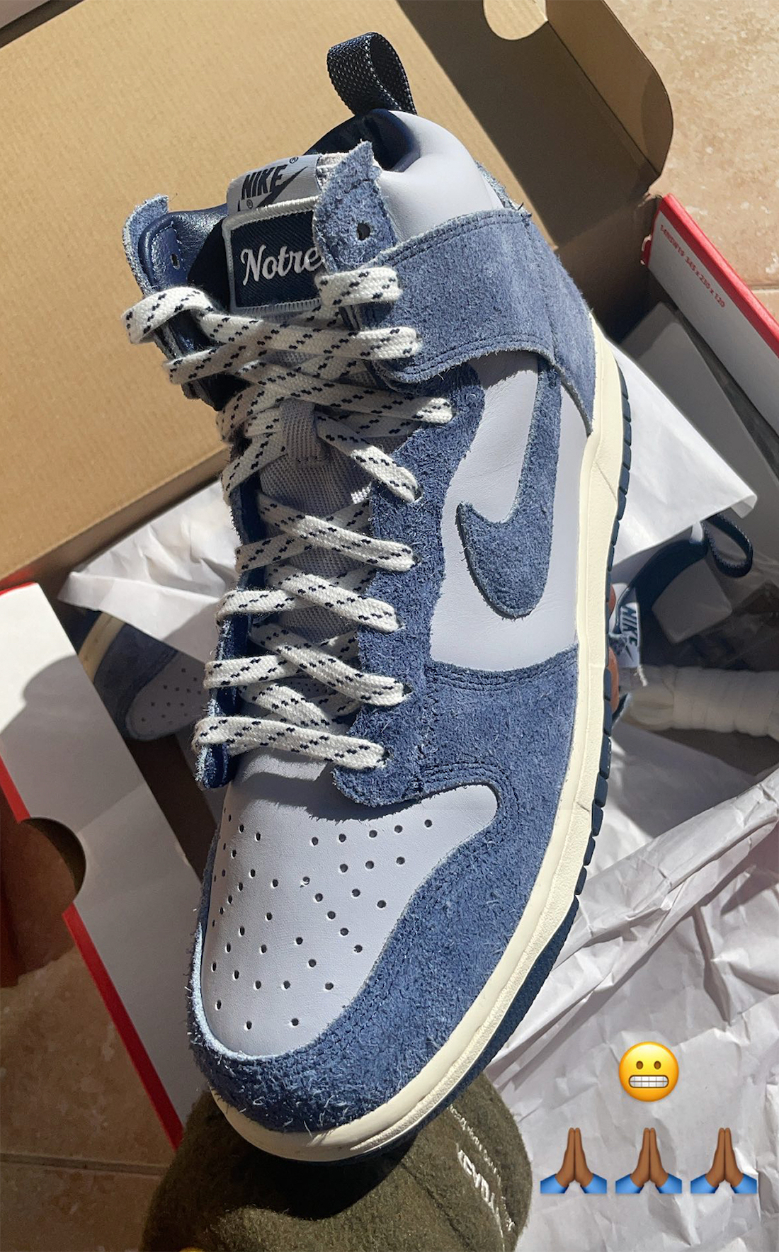 Notre Nike Dunk High Blue Void CW3092-400 Release Date