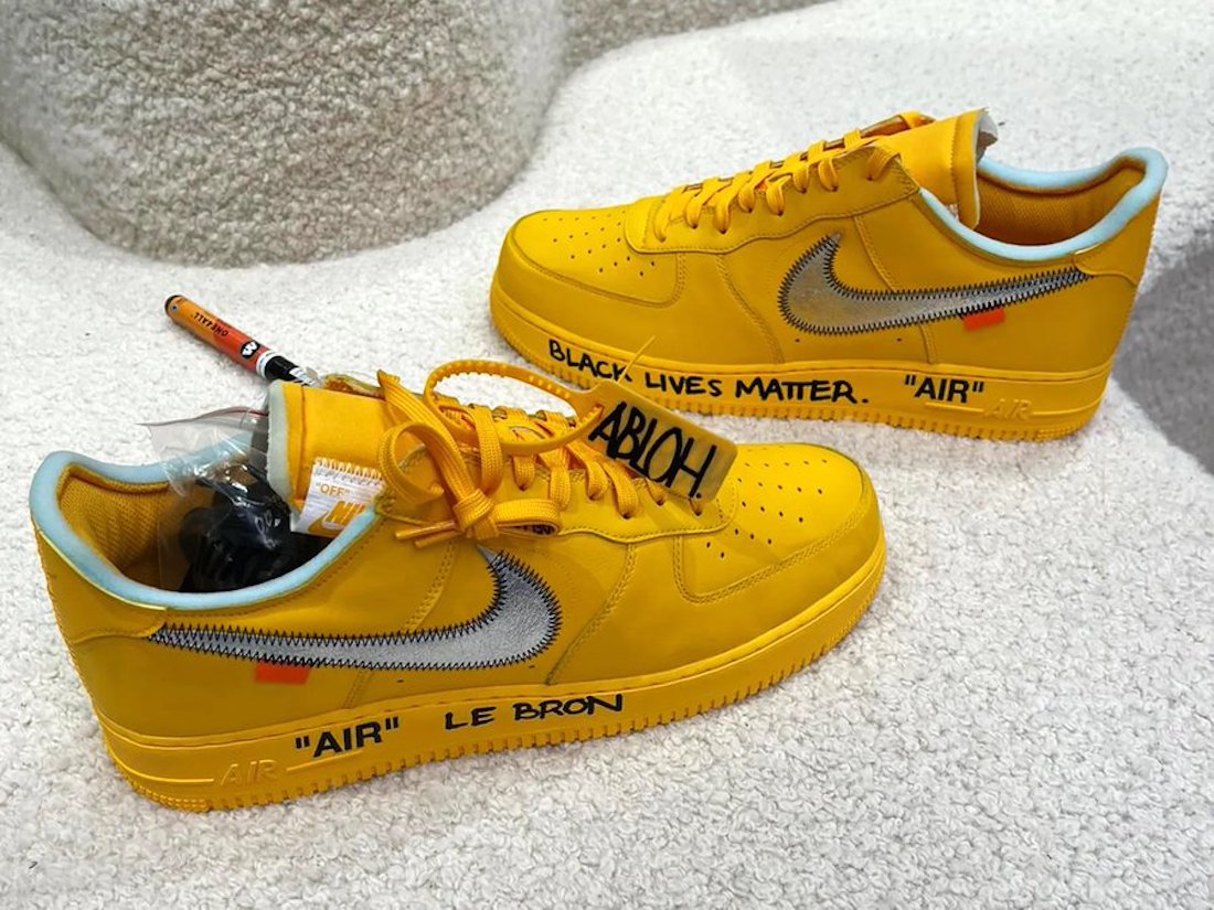 Off-White Nike Air Force 1 University Gold Release Date