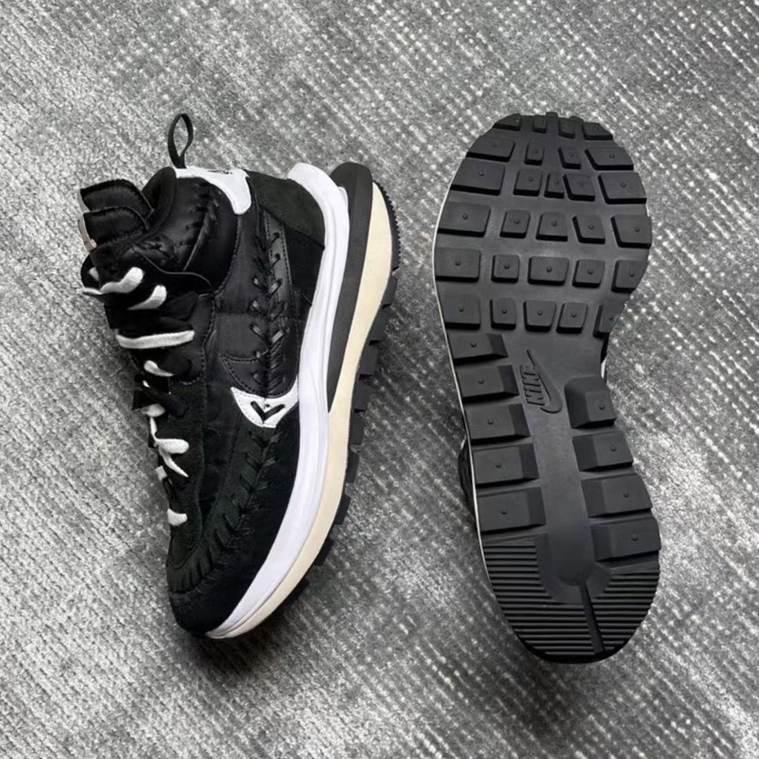 Sacai Jean Paul Gaultier Nike VaporWaffle Black White Release Date