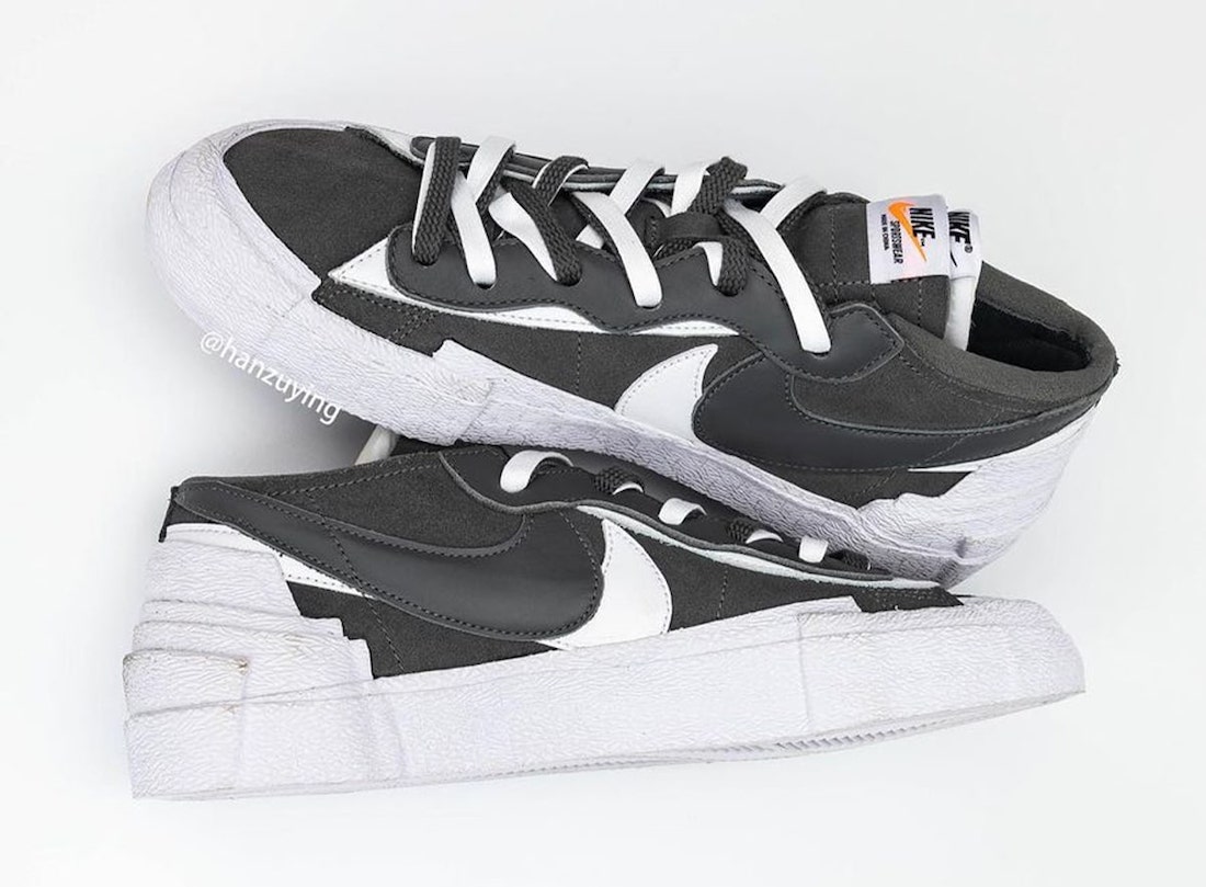 Sacai Nike Blazer Low Dark Grey DD1877 002 Release Date 3