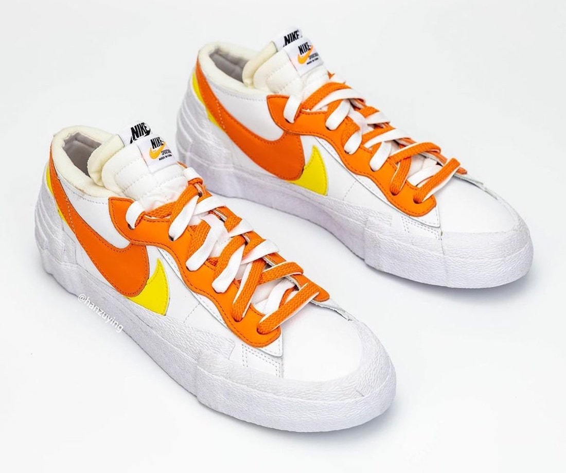 Sacai Nike Blazer Low Magma Orange Release Date DD1877 100