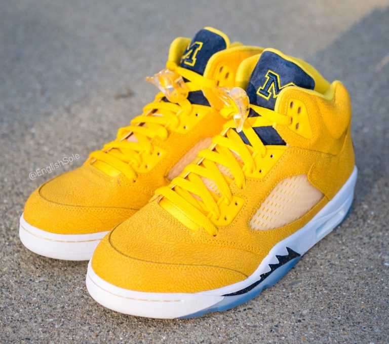 michigan jordan 5 blue