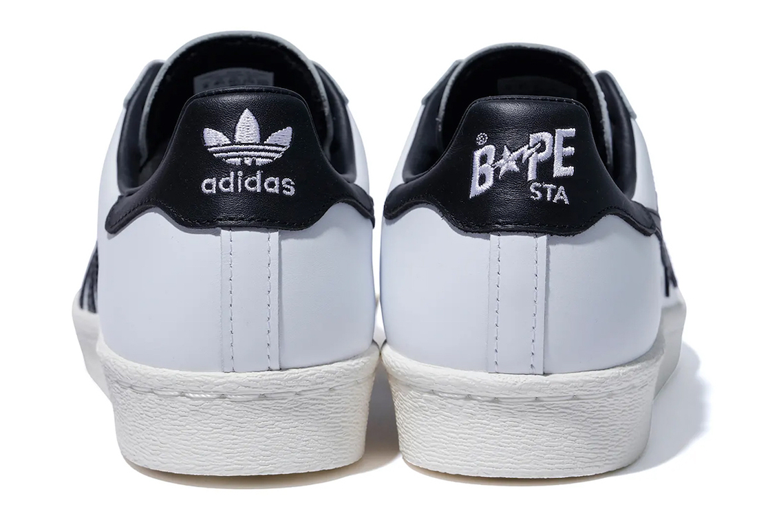 BAPE adidas Superstar White Black Release Date