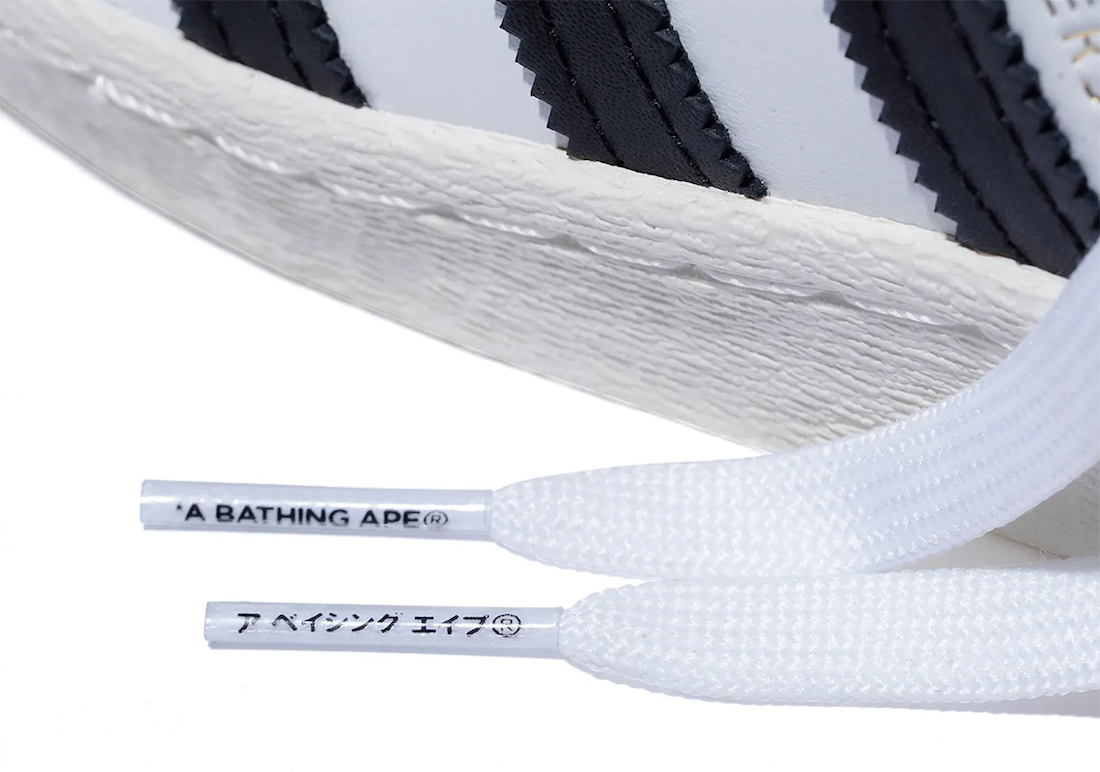 BAPE adidas Superstar White Black Release Date