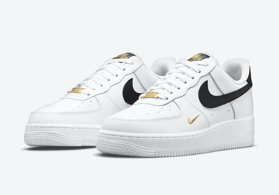 dos Fuerza motriz Horror Nike Air Force 1 Low White Black Gold CZ0270-102 Release Date - SBD