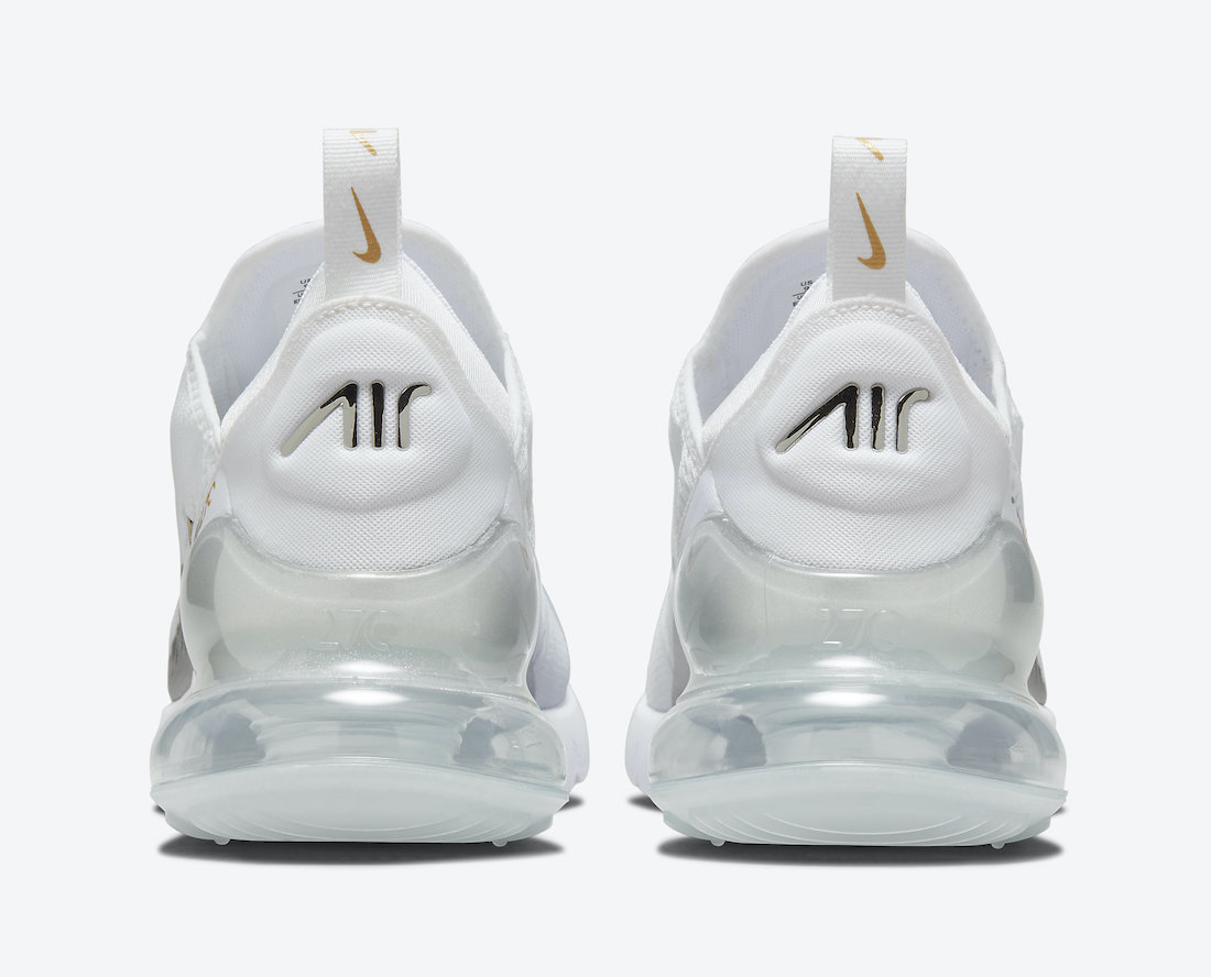 Nike Air Max 270 White Metallic Silver Gold DJ5136-001 Release Date