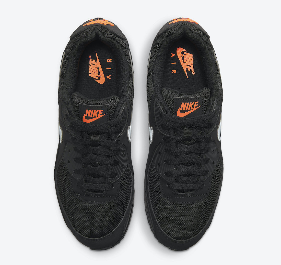 Nike Air Max 90 Black Orange DJ6881-001 Release Date - SBD