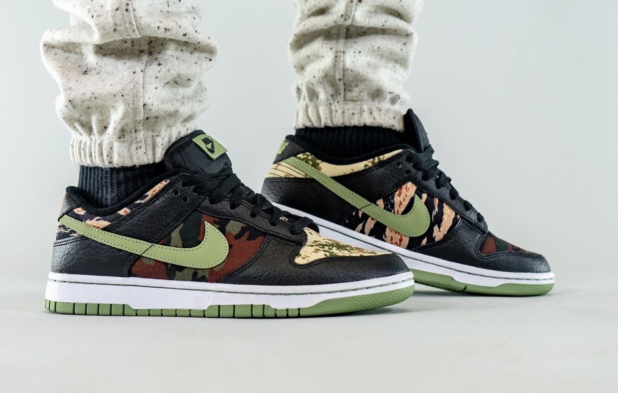 Nike Dunk Low Camo DH0957 001 Release Date On Feet 5