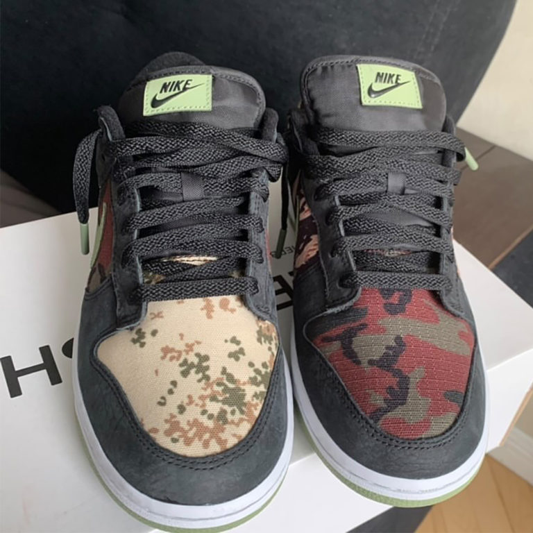 nike dunk low se oil green release date