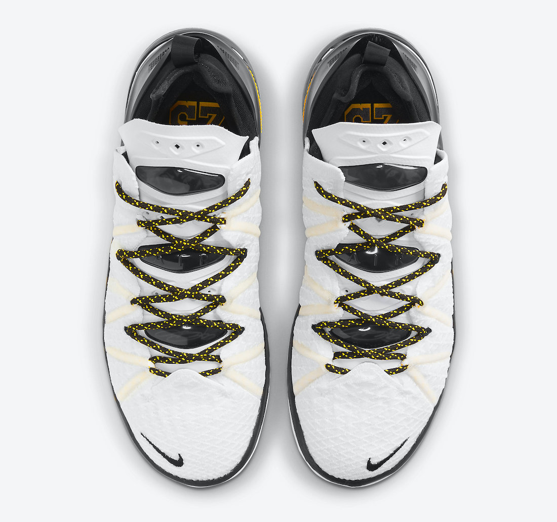 Nike LeBron 18 Home White Amarillo Black CQ9283-100 Release Date